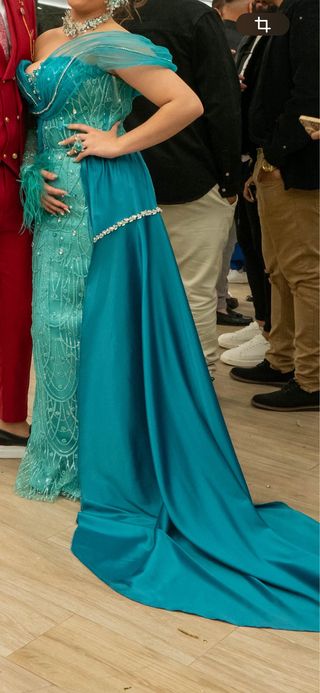 Vestido Gitano Aldivina Turquesa