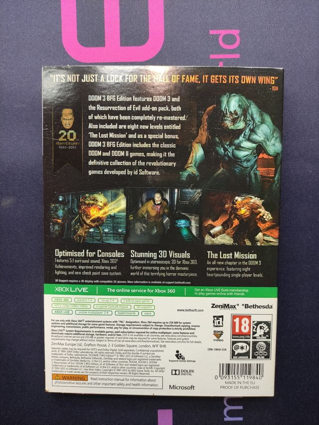 DOOM 3 BFG Edition Xbox 360