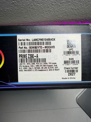 Placa Base Asus Prime Z390-A