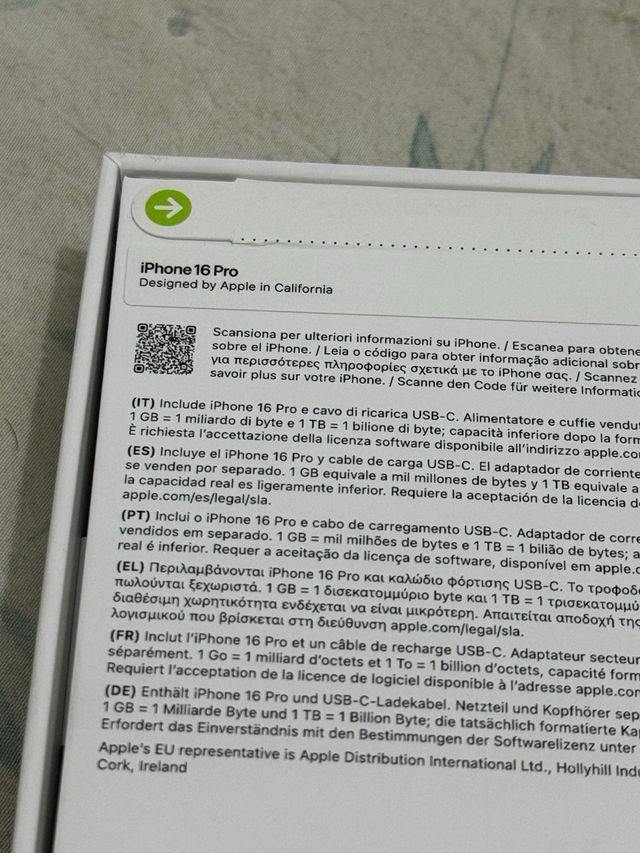 iPhone 16 Pro titanio bianco 128 giga