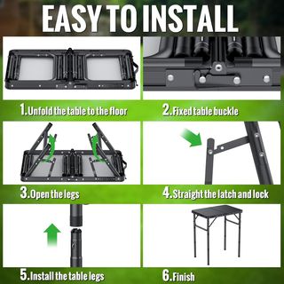 Mesa Camping Plegable Aluminio GARLLE 50x40