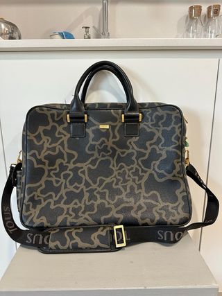 Bolso Tous para portátil negro y marrón