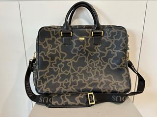 Bolso Tous para portátil negro y marrón