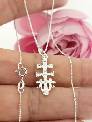 Cruz Caravaca Plata 925 con Cadena