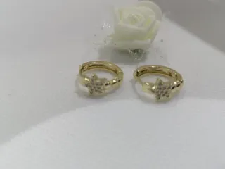 3 modelos de Pendientes niña mariposa oro 14k