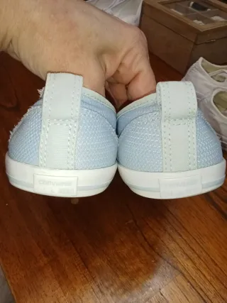 Converse manoletinas azul y blanco