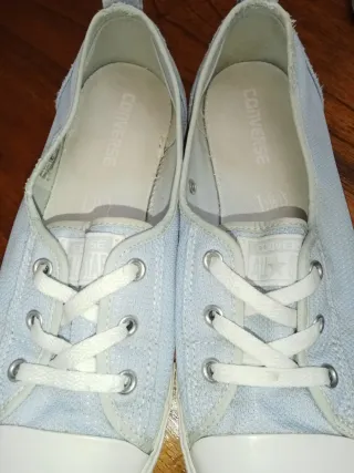 Converse manoletinas azul y blanco