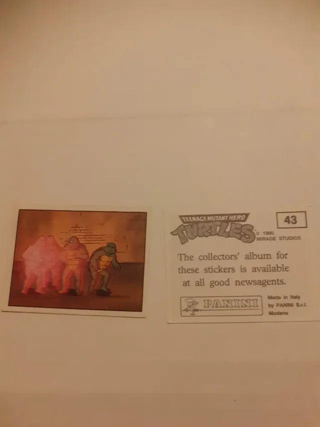 Cromos de Teenage Mutant Hero /Tortugas Ninja 1990