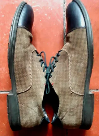 Zapatos Camper Tweed Marrón y Negro