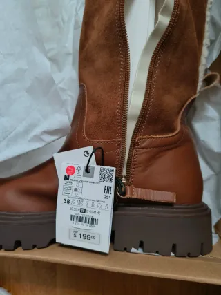 Botas altas de piel marrones