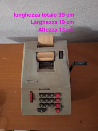 Calcolatrice Hermes meccanica vintage