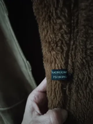 Abrigo piel vuelta 100%piel vintage borreguillo in