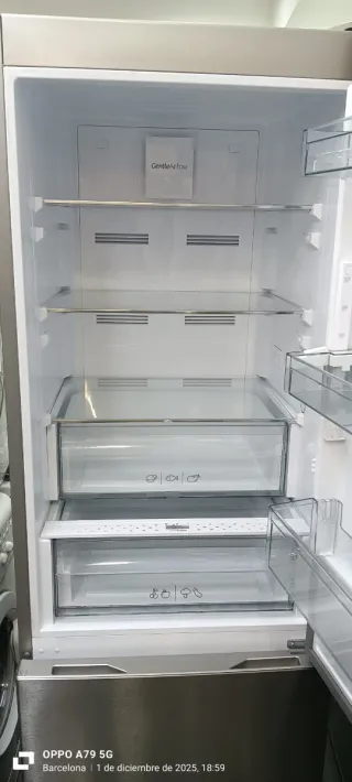 Nevera Sharp Acero Inoxidable no Frost energía A++