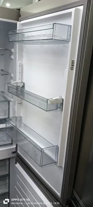 Nevera Sharp Acero Inoxidable no Frost energía A++