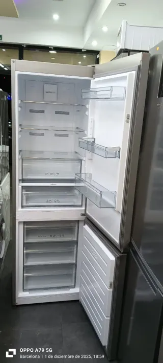 Nevera Sharp Acero Inoxidable no Frost energía A++