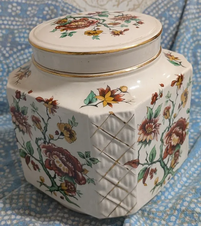 Barattolo di porcellana Sandler floreale