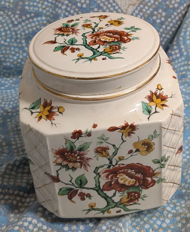 Barattolo di porcellana Sandler floreale