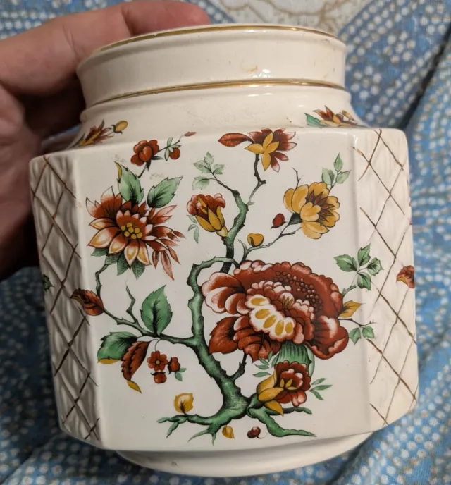 Barattolo di porcellana Sandler floreale