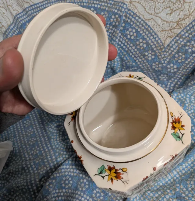 Barattolo di porcellana Sandler floreale