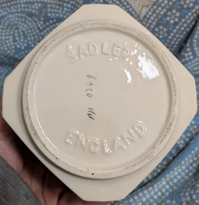 Barattolo di porcellana Sandler floreale