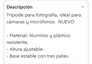 Trípode Fotografía Nuevo