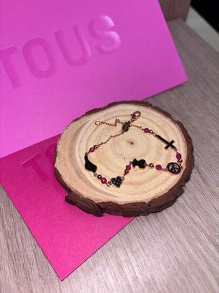 Pulsera Tous Corazón y Paz Oro Rosa