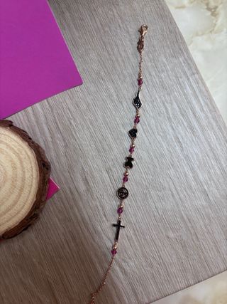 Pulsera Tous Corazón y Paz Oro Rosa