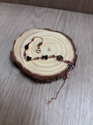 Pulsera Tous Corazón y Paz Oro Rosa