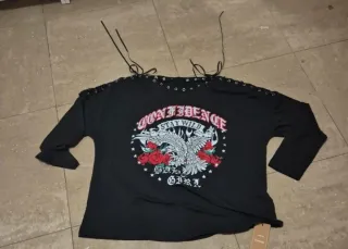 Camiseta negra mujer