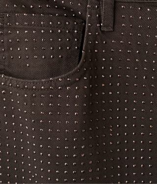 Pantalones Mango marrones con pedrería