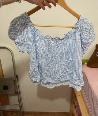 Camisa corta a rayas