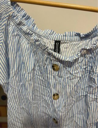 Camisa corta a rayas