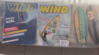 2 Revistas Wind + 2 Tablas Surf Miniatura. 15 todo