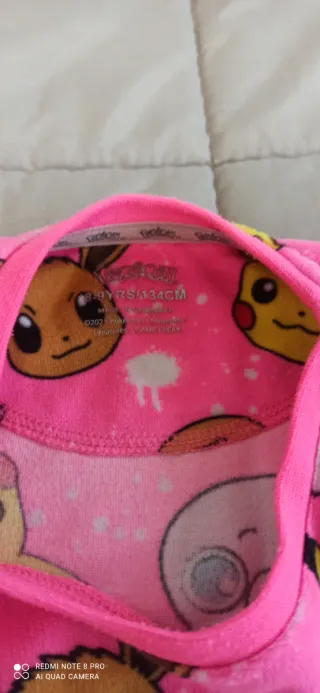 Pijama niña Pokémon rosa y amarillo