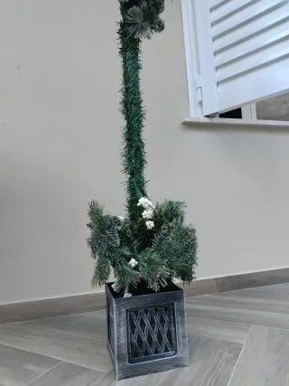 Lampione di Natale 1,8m con decorazioni e luci