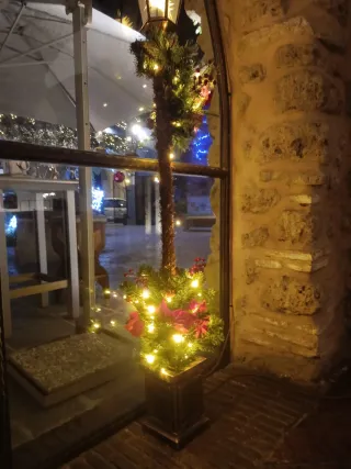 Lampione di Natale 1,8m con decorazioni e luci