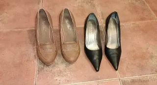 Zapatos tacón mujer T.35 negros Regalo otro par