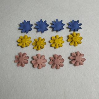 Lote 12 Botones Flores Diamante Manualidades