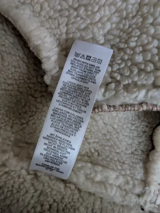 Giacca scamosciata beige con pelo