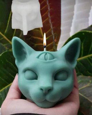 Candele a forma di orso a cuore fatte a mano