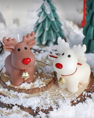 Candele a forma di orso a cuore fatte a mano