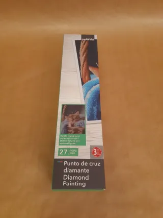 Kit Punto de Cruz Diamante Crelando Gato Durmiendo