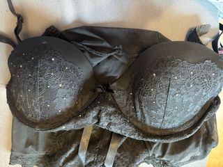 camisa lencera Victoria Secret encaje y piedrería