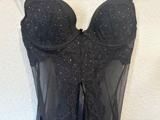 camisa lencera Victoria Secret encaje y piedrería