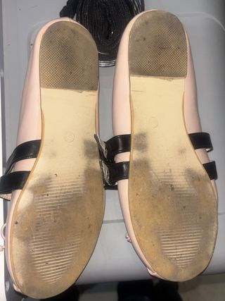 Zapatos planos Kalin rosa con 2 cintas