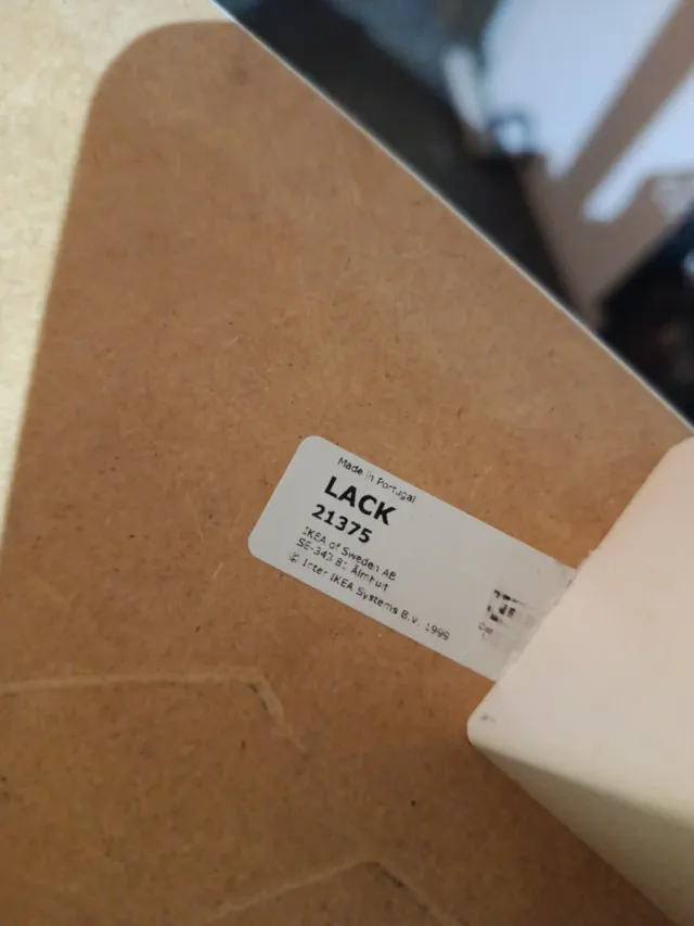 Mesa auxiliar Ikea blanca 55x55cm