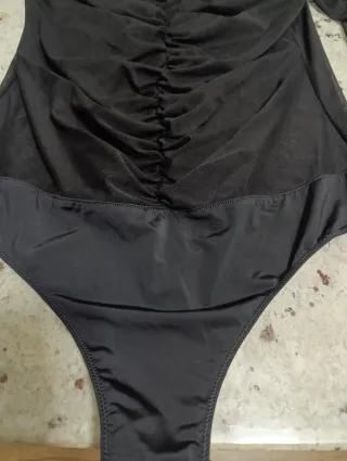 Body Transparente Negro Talla Única