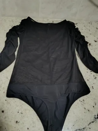Body Transparente Negro Talla Única