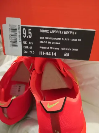 Nike zoom vapor fly4 Zapatillas Running Rojas y Ve