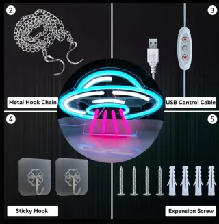 Lampada LED Neon "UFO"